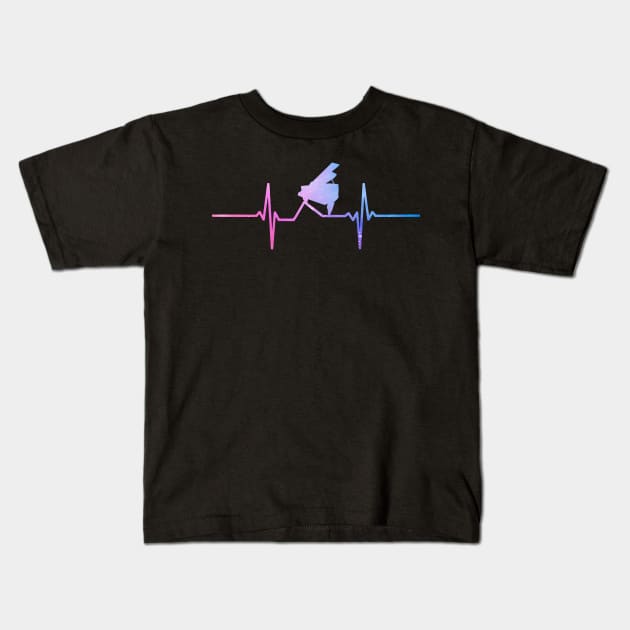 piano heartbeat Kids T-Shirt by ris_kiefendi